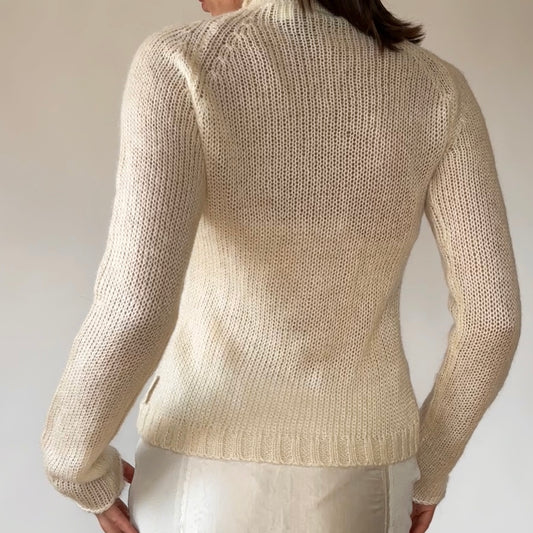DKNY Cream Knit Pullover (S/M)