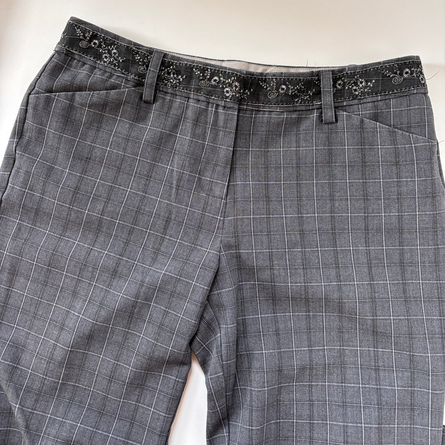 2000s Plaid Office Trousers (S)