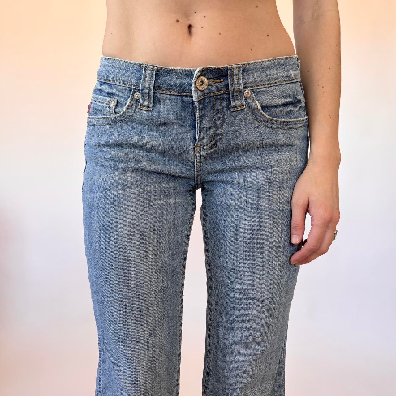 Y2K Low Rise Flare Jeans (XS)