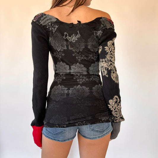 Desigual Graphic Longsleeve Top (S)