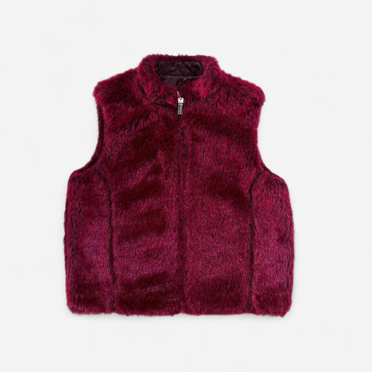 Y2K Reversible Faux Fur Vest (M)