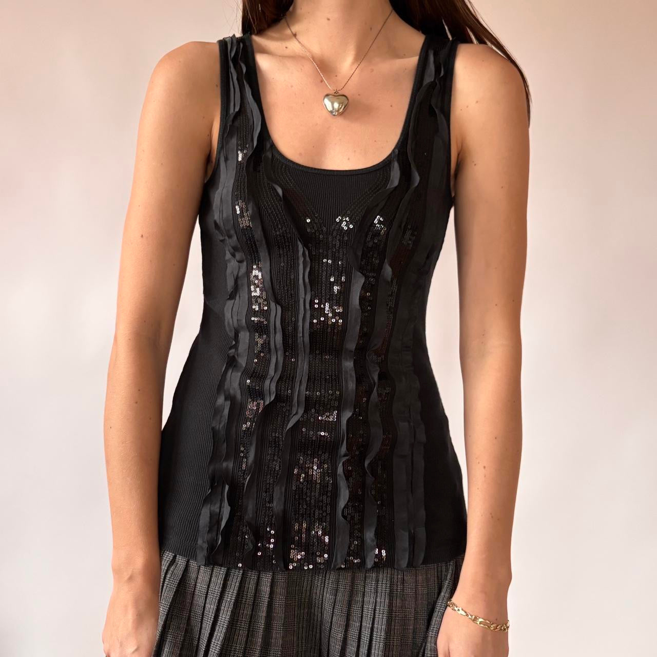 2010 Embellished Sequin Tank Top (S/M)