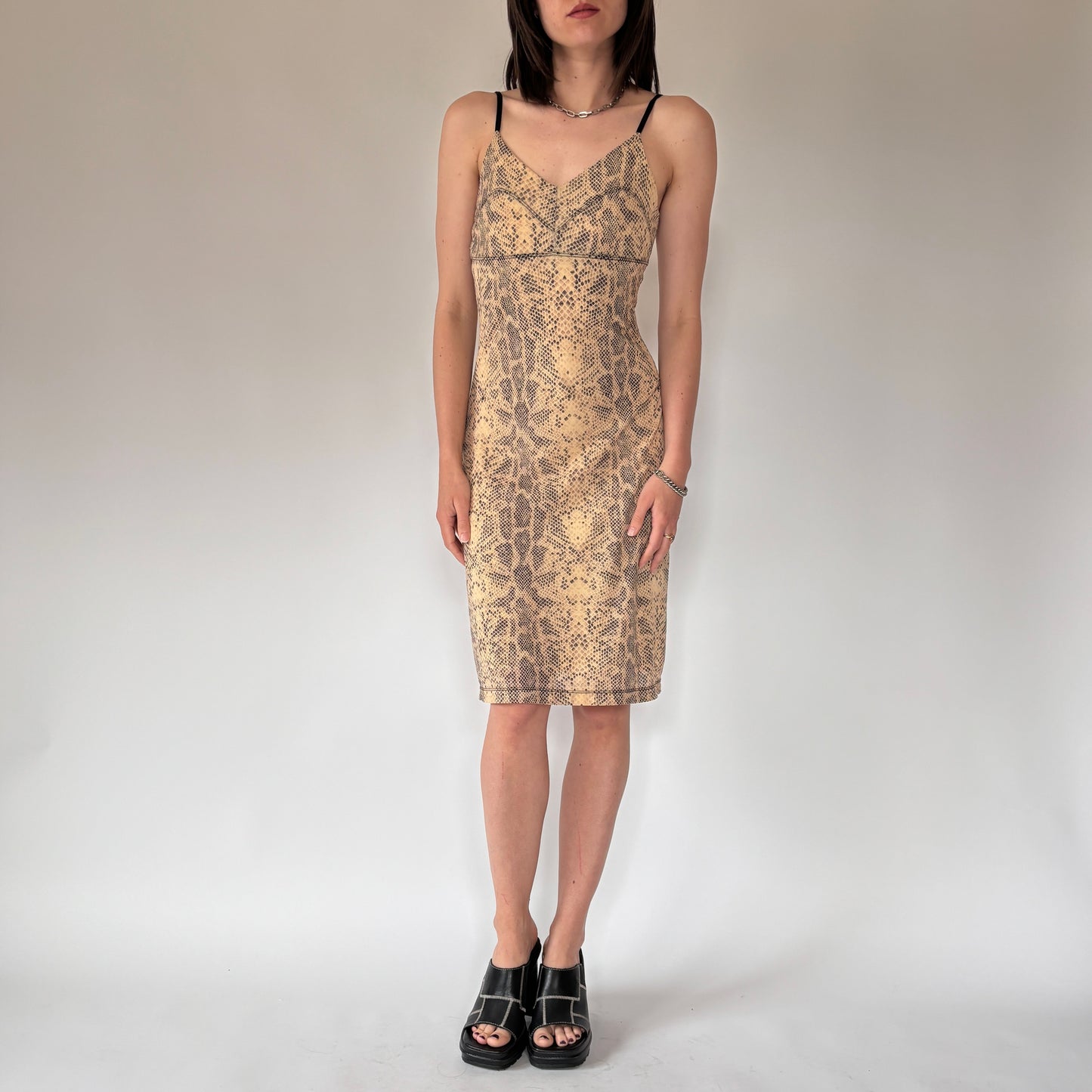 90s Guess Snake Print Dress (S/M)