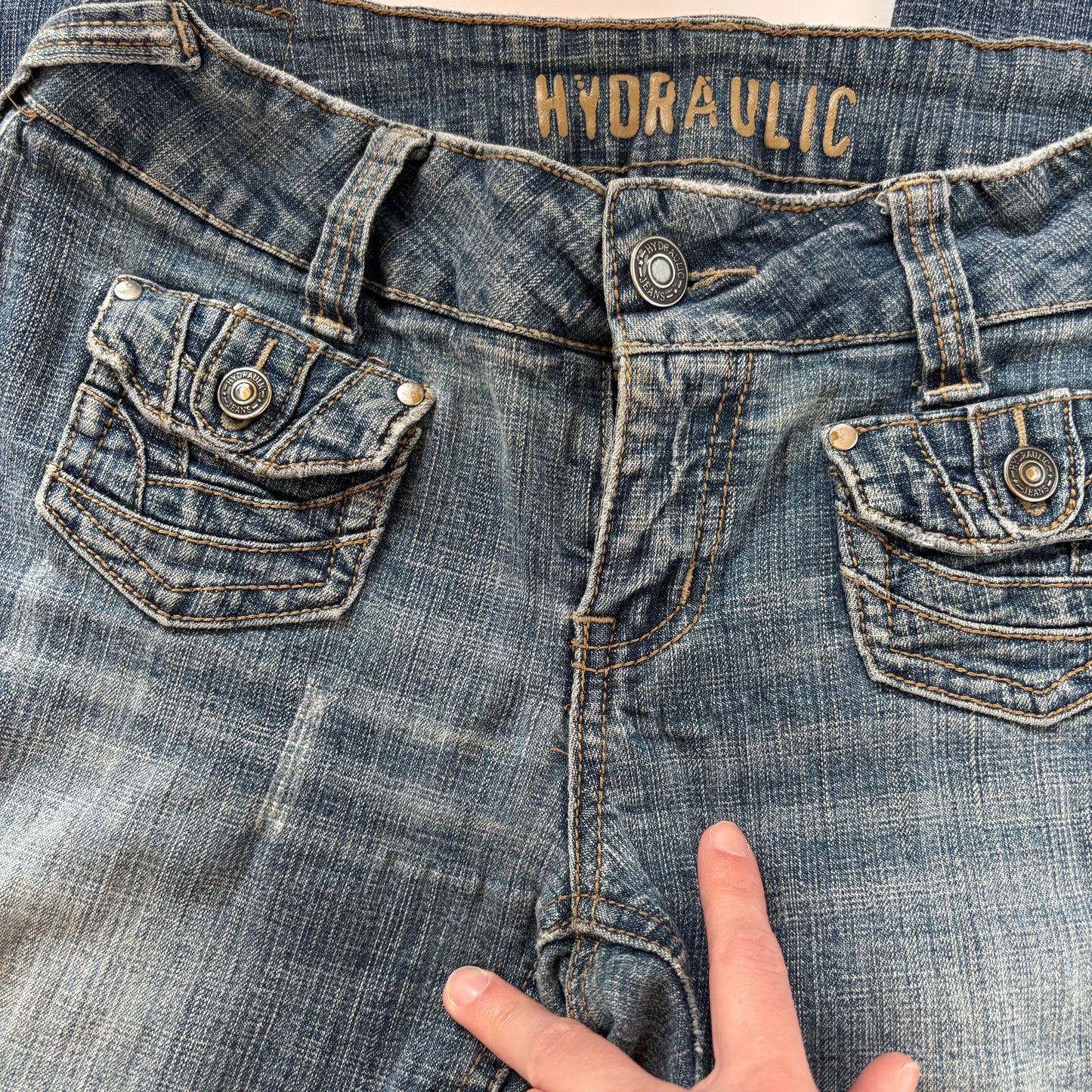 Y2K Low Rise Flare Jeans (XS/S)