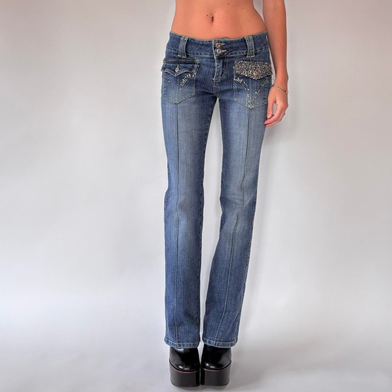 Y2K Embellished Jeans (XS/S)