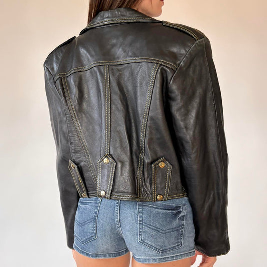 Bebe Leather Moto Jacket (M)