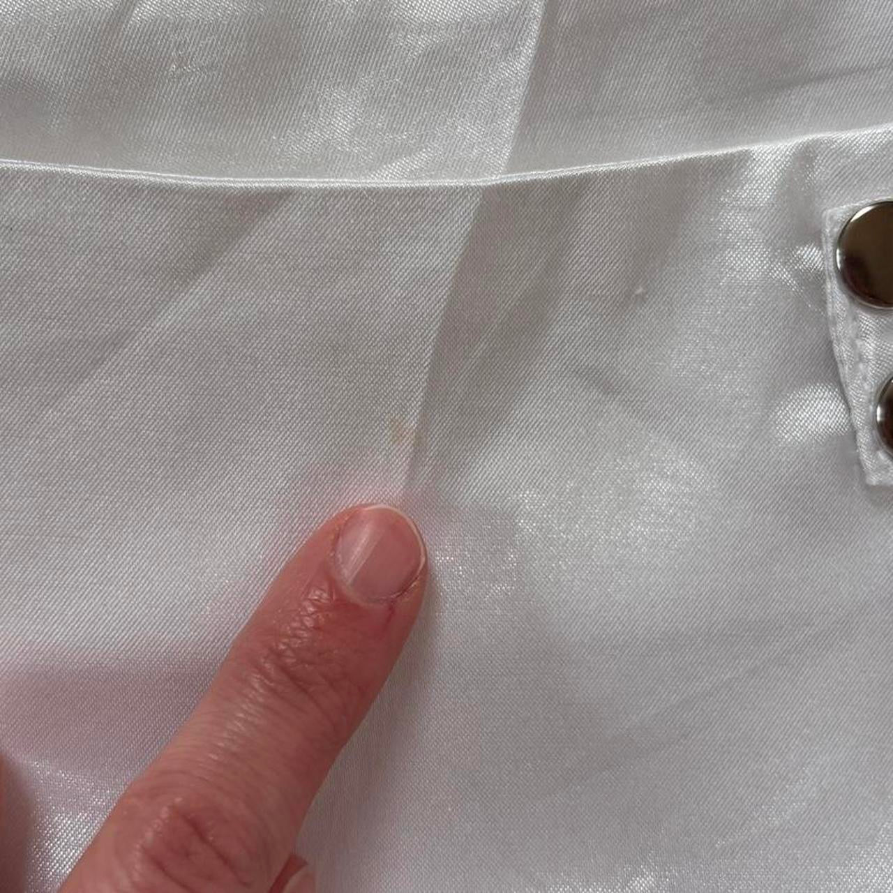 White Linen Cargo Utility Skirt (M)