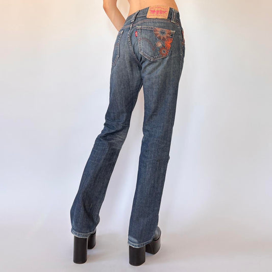 Levi’s Low Rise Embroidered Jeans (S/M)