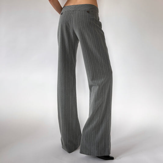 Y2K Gray Pinstripe Flares (M)