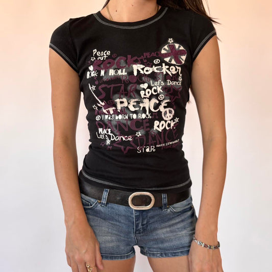 2000s Rock Baby Tee (XS/S)
