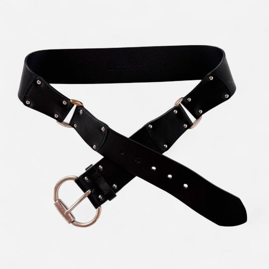 Linea Pelle Studded Leather Belt