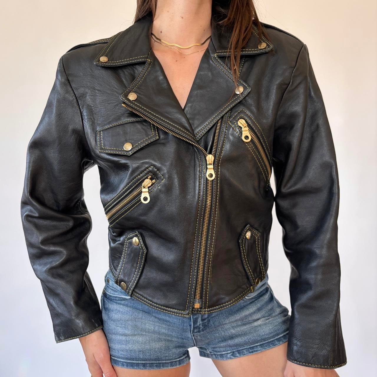 Bebe Leather Moto Jacket (M)