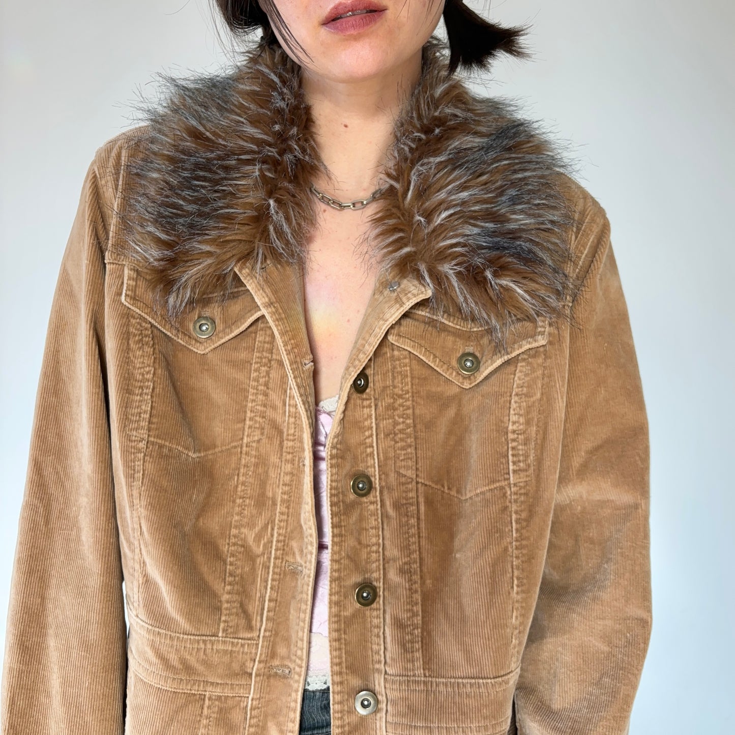 Y2K Corduroy Penny Lane Jacket (XL)