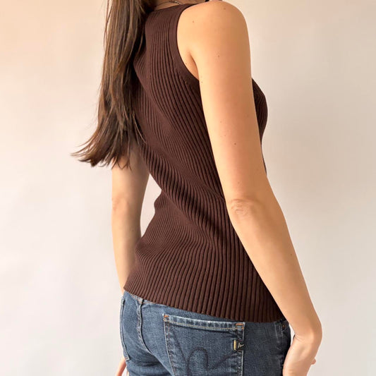 Y2K Heavily Beaded Tank Top (XS/S)