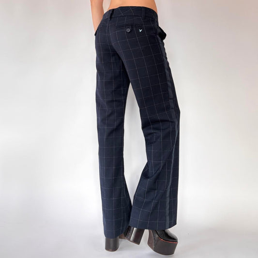 Y2K American Eagle Windowpane Low Rise Trousers (S/M)