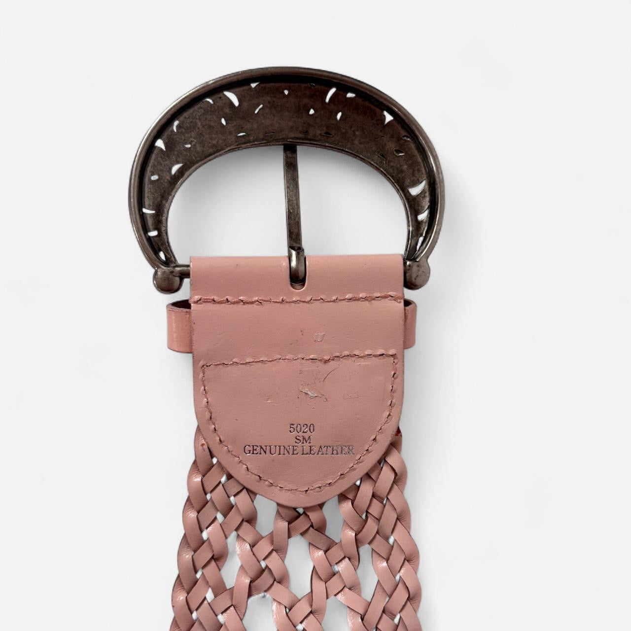 Braided Genuine Leather Chunky Statement Belt