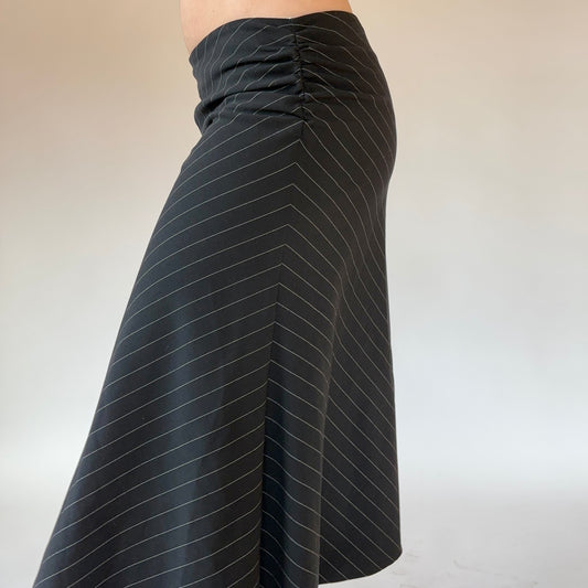 90s Pinstripe Midi Skirt (S)