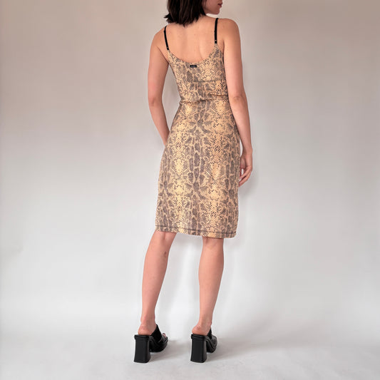 90s Guess Snake Print Dress (S/M)