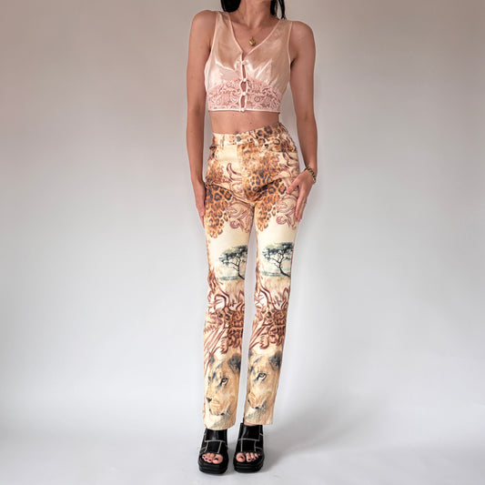 2000s Safari Print Pants (XS/S)