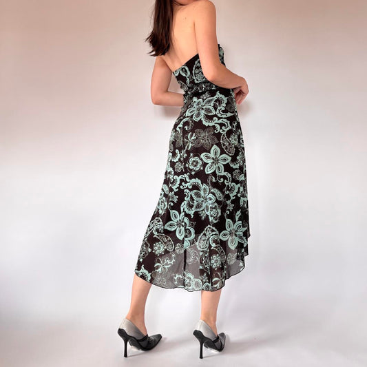 Y2K Mesh Strapless Dress (S)