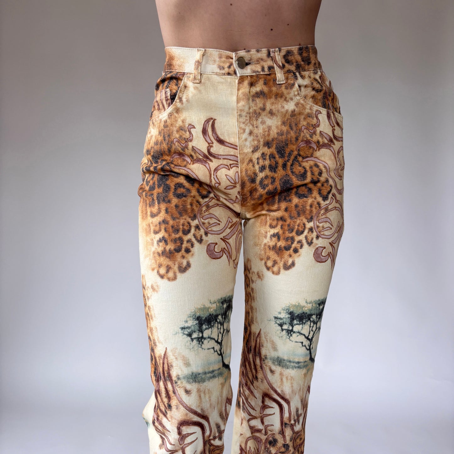 2000s Safari Print Pants (XS/S)