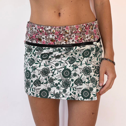 Reversible Mixed Print Mini Skirt (XS-L)