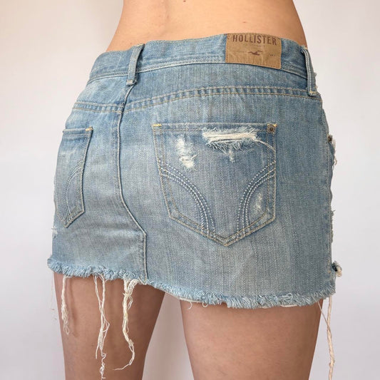 Y2K Low Rise Denim Mini Skirt (S)