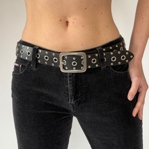 Leather Studded Grommet Belt (XS-XL)
