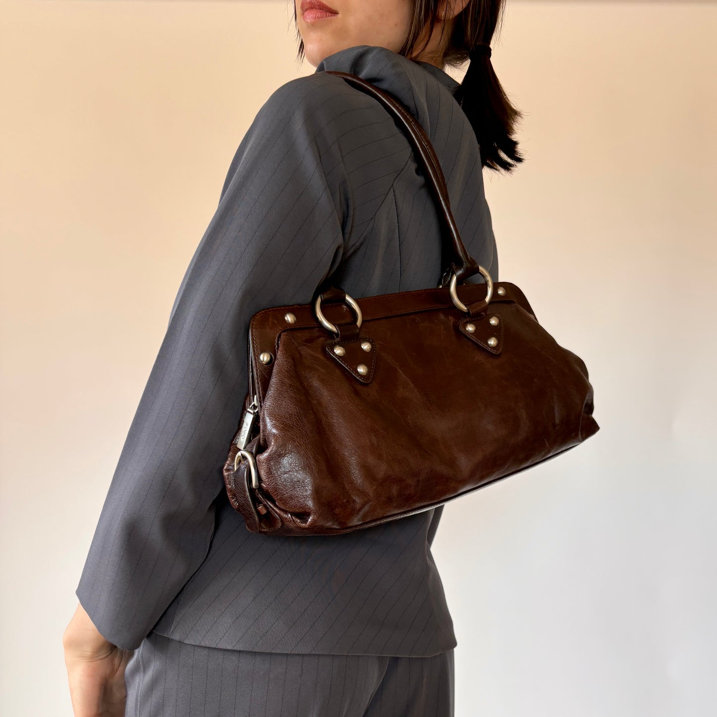 2000s Leather Shoulder Bag