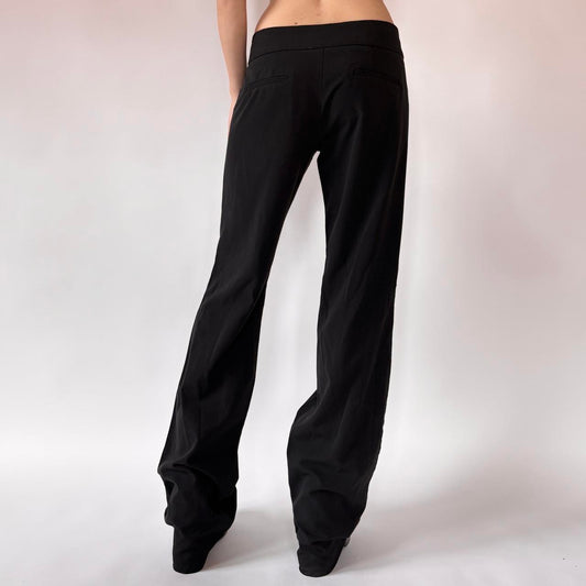 Y2K Black Low Rise Office Flares (M)