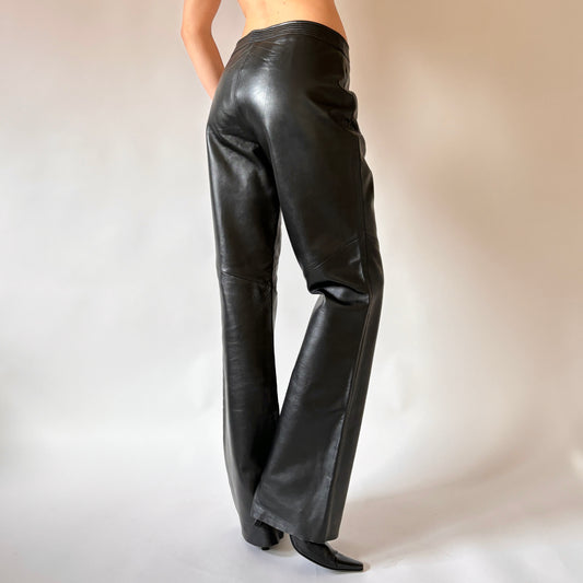 Vintage Genuine Leather Pants (S/M)