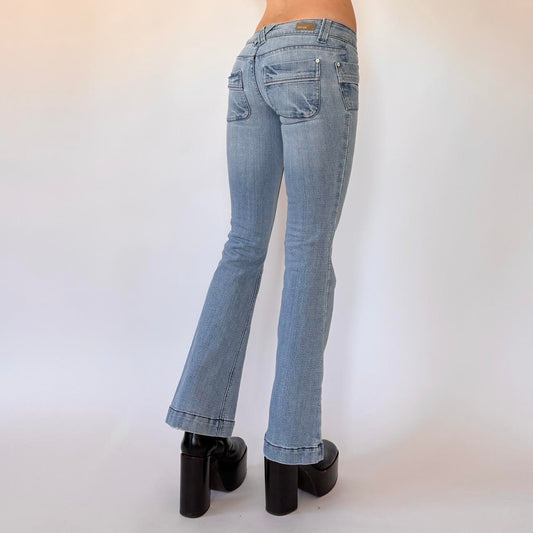 Y2K Low Rise Flare Jeans (XXS)