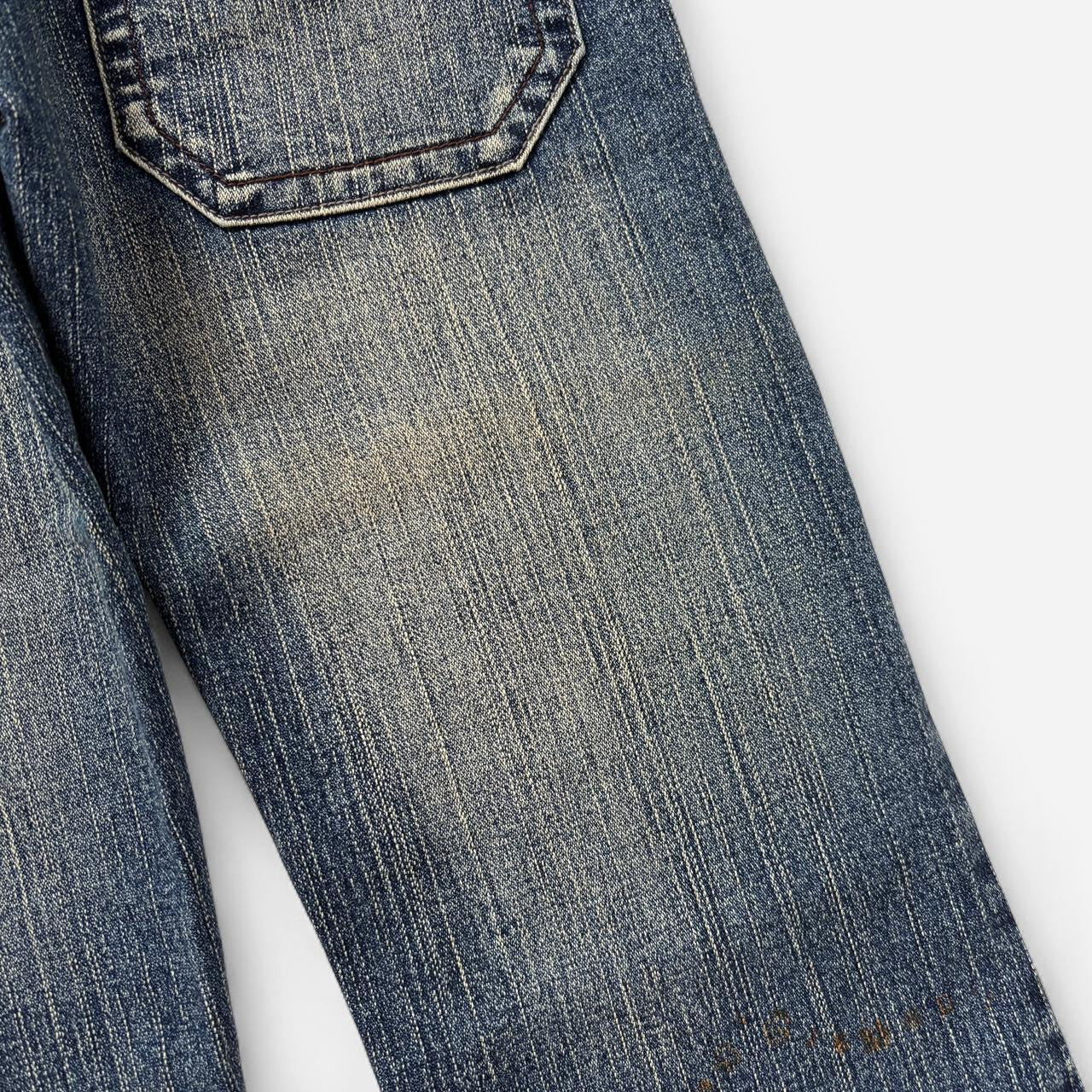 Y2K Low Rise Studded Bootcut Jeans (XXS)