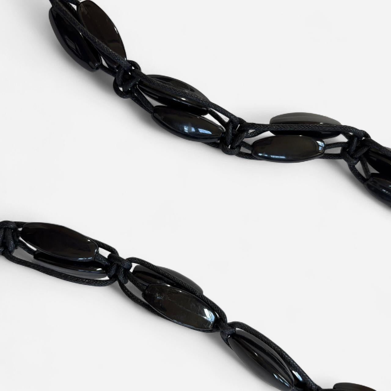 Boho Beaded Tie Belt