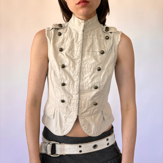 2000s Khaki Utility Top (S)