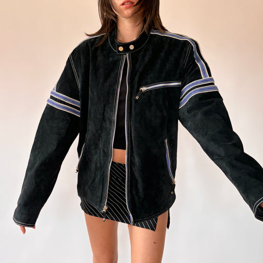 Wilson’s Leather Suede Moto Jacket (L)