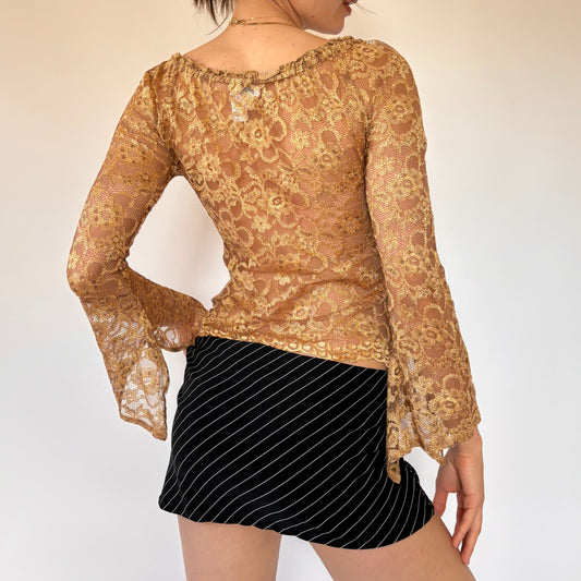 Y2K Boho Bell Sleeve Top (XS/S)