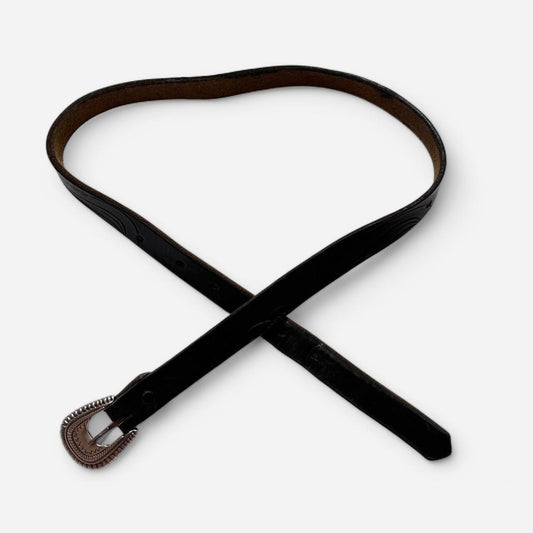 Vintage Western Leather Belt (XS/S)