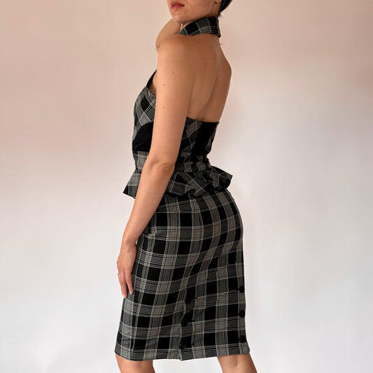 Bebe Plaid Corpcore Dress (S)