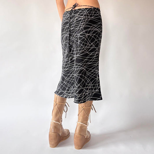 90s Abstract Midi Skirt (M)