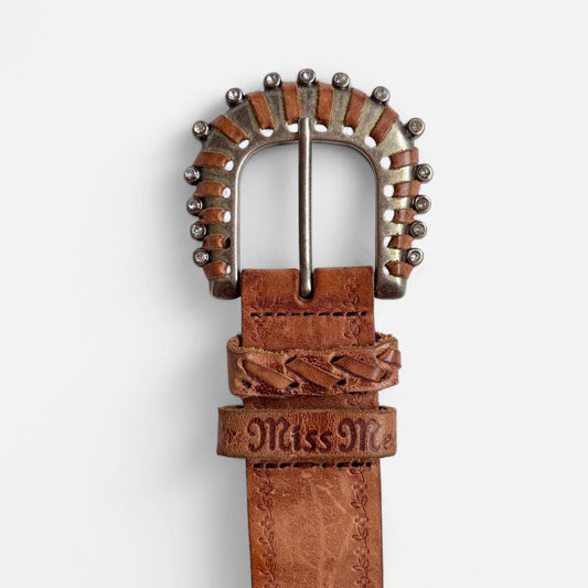 Miss Me Y2K Leather Belt (S)