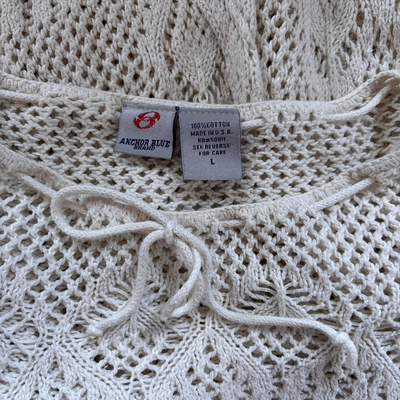 90s Crochet Bell Sleeve Sweater (M/L)