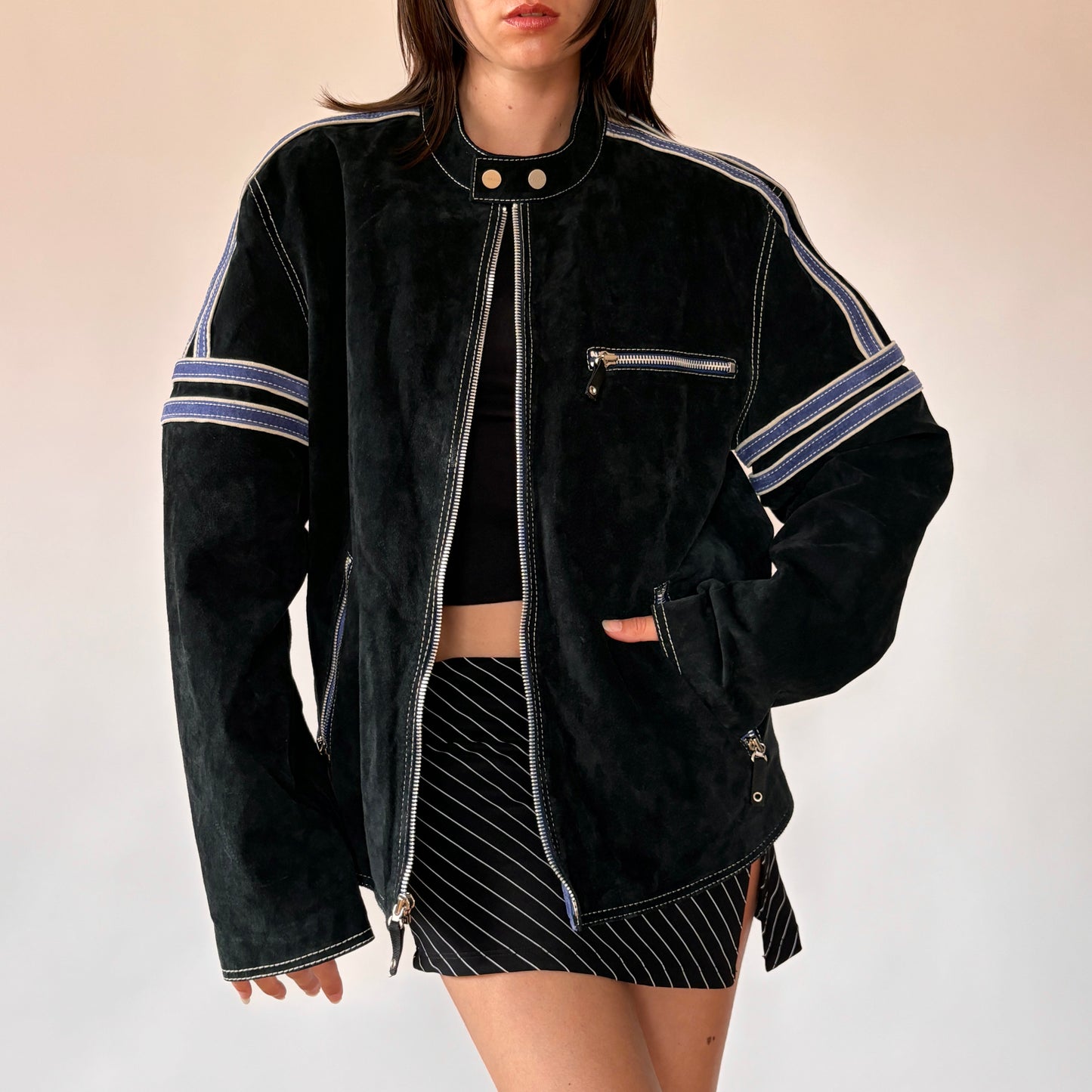 Wilson’s Leather Suede Moto Jacket (L)