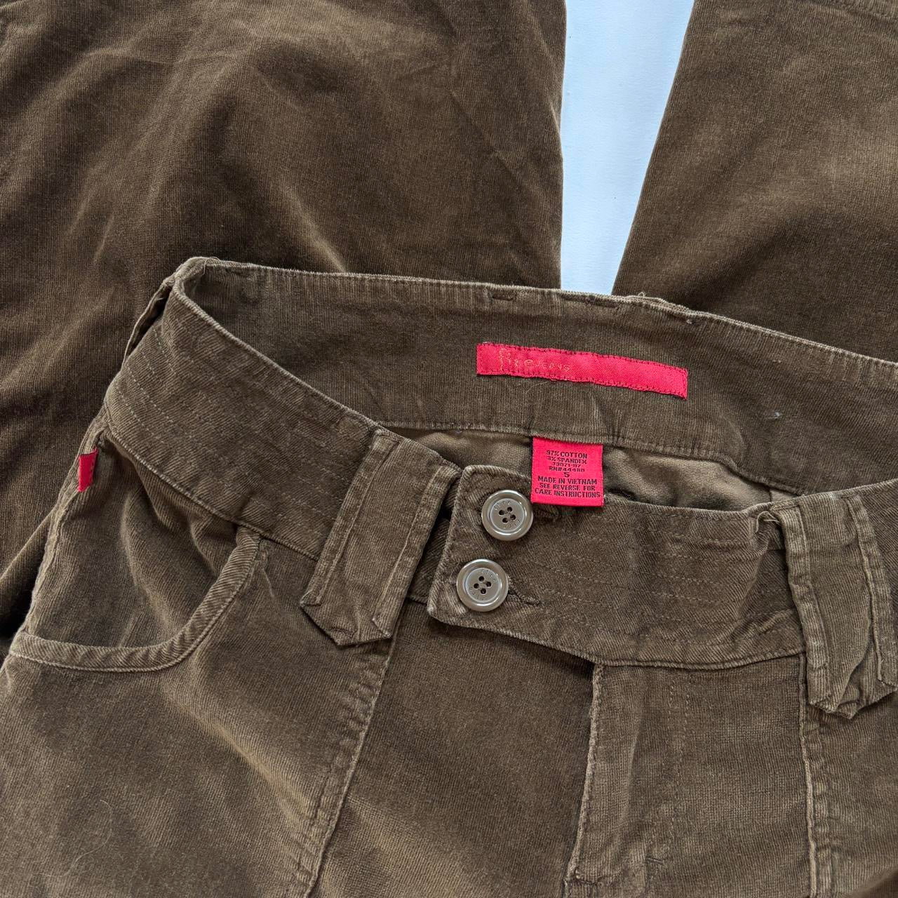 Y2K Low Rise Corduroy Capris (S)