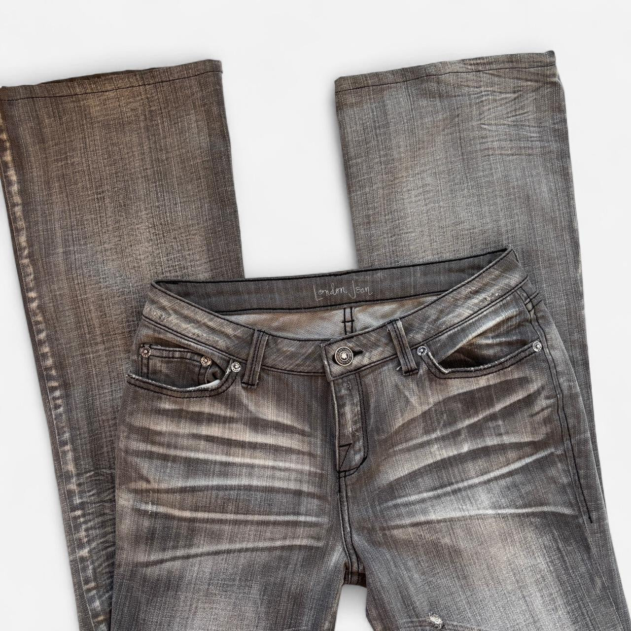 Y2K Faded Gray London Jeans (M)