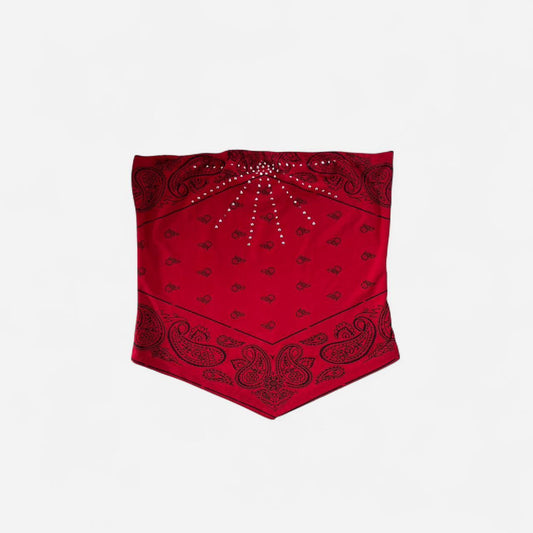 Y2K Bandana Tube Top (M)