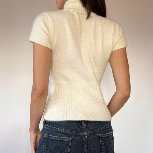 90s Cream Angora Top (XS/S)
