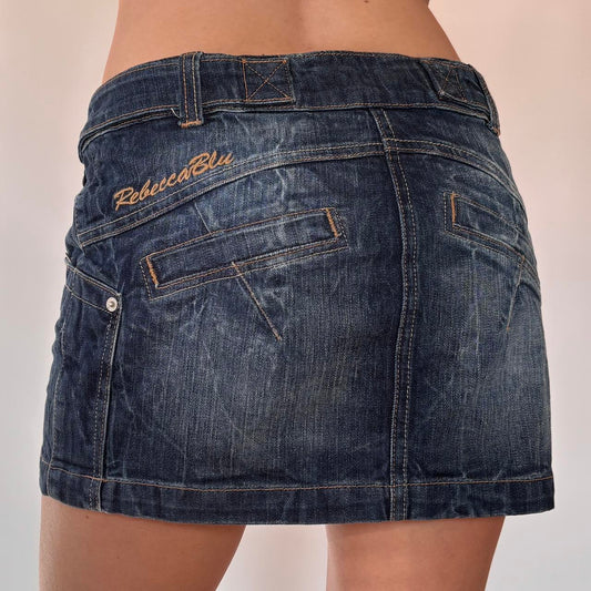 Rebecca Blu Denim Mini Skirt (S)