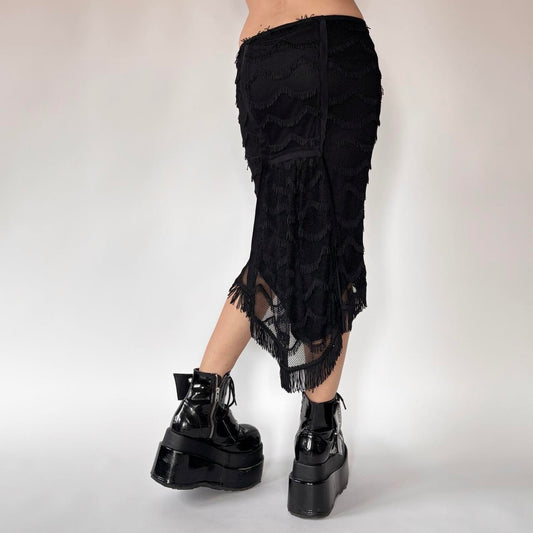 90s Lip Service Fringe Skirt (S)