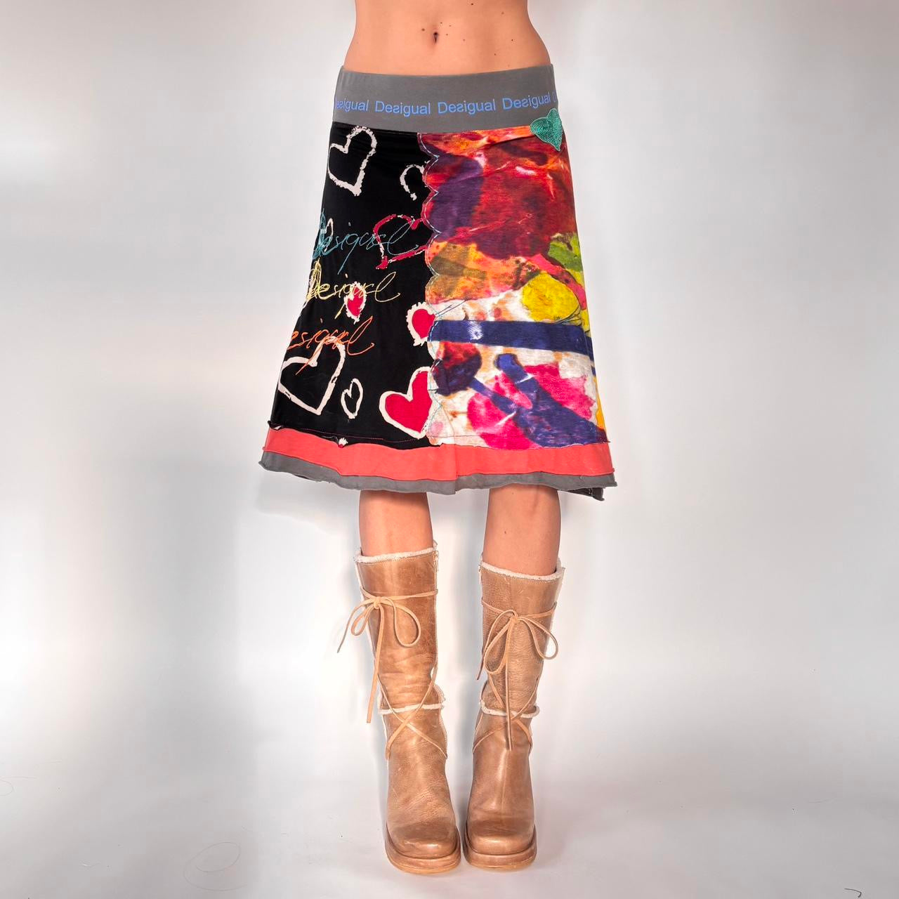 Desigual Graphic Midi Skirt (XS/S)